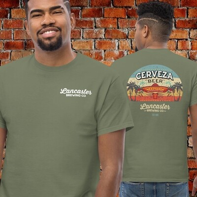 Short Sleeve Men's T-shirt - Front & Back Cerveza