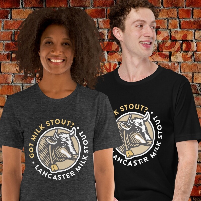 Short-sleeve Unisex t-shirt - MILK STOUT LOGO 2