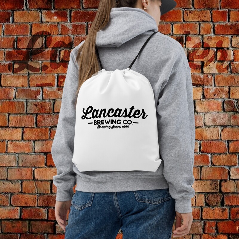 Drawstring Bag White - LBC Logo Cinch Bag