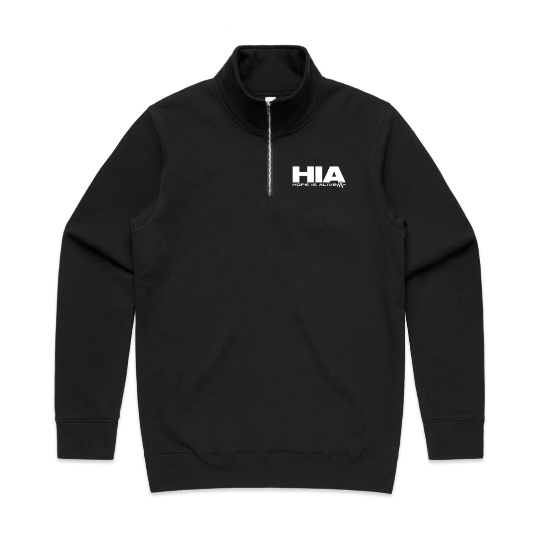 Black HIA half crew Pull Over Black HIA half crew Pull Over