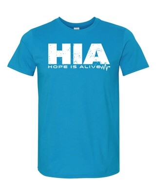 HIA T-Shirt blue with white logo