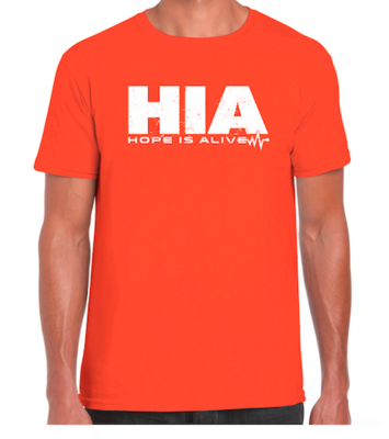 Orange HIA T-Shirt with white logo
