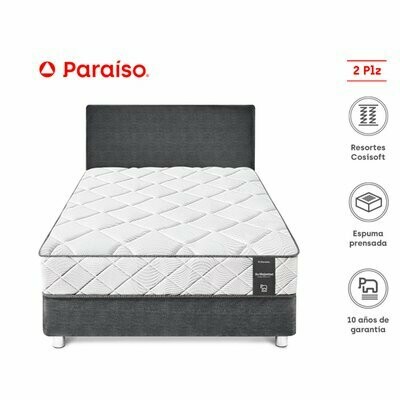 DORMITORIO POCKET MAX 1.5 PLAZA ACERO CON VELADOR