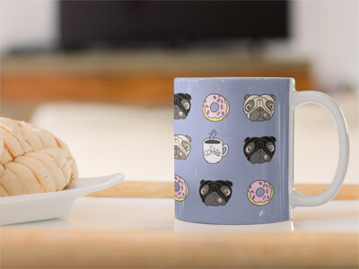 Descarga Diseño de Taza PUGS & COFFEE ($1) Descarga Diseño de Taza PUGS & COFFEE ($1)