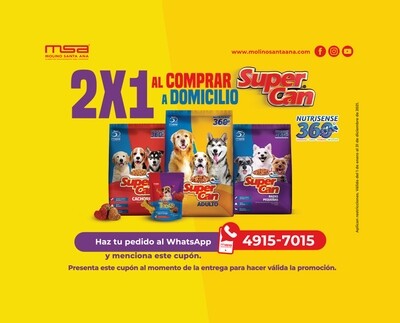 Cupón 2x1 en compra a domicilio Cupón 2x1 en compra a domicilio
