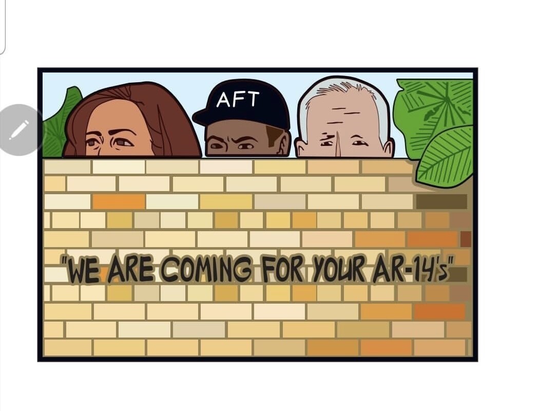 PREORDER  Kamala, AFT, Biden: "We are coming for your AR-14's" PVC Patch
