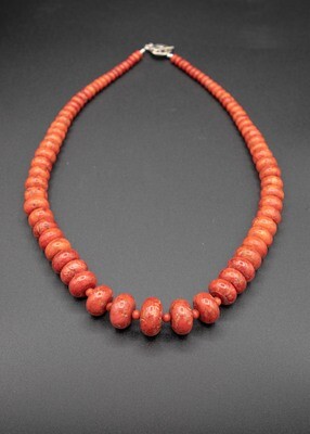 Large Coral SS Necklace by Gina Amato Lough