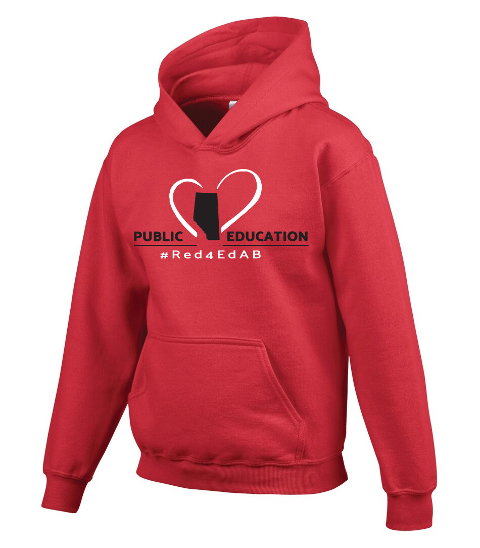 Gildan 50/50 Blend Hooded Sweatshirt, Color: Red, Design Choice: Design 1