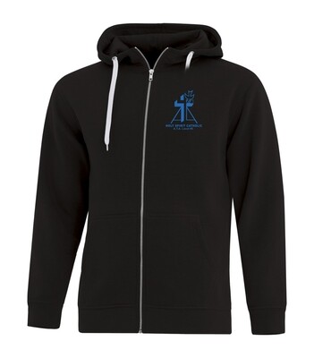 ATC ESACTIVE Core Full Zip Hooded Sweatshirt, Color: Black, Design Color: Blue, Design Number: Design 1