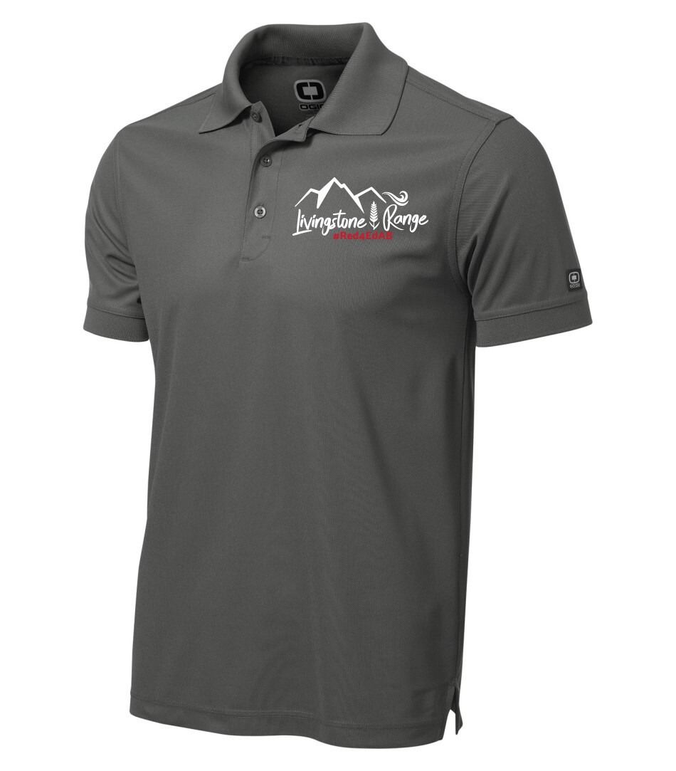 OGIO Jewel Ladies' Polo, Color: Diesel Grey, Design Choice: Design 2