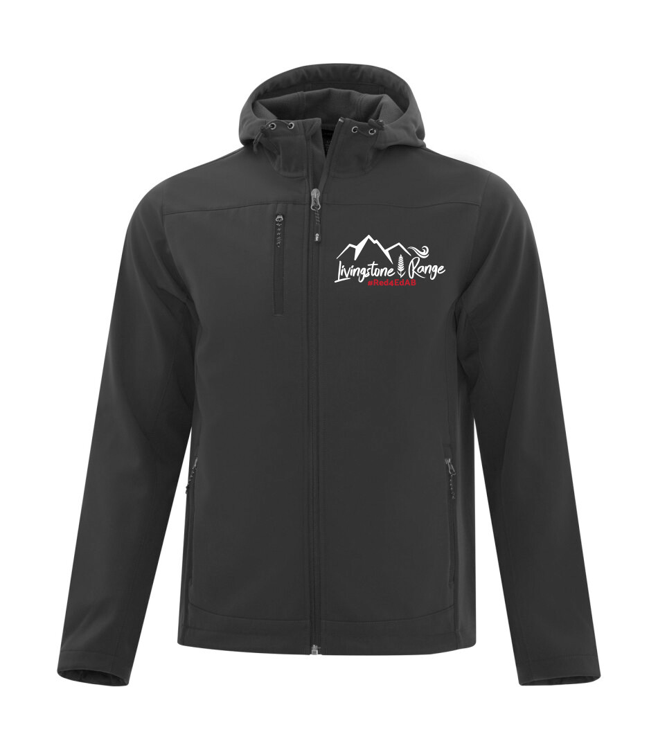 COAL HARBOUR Essential Hooded Soft Shell Jacket, Color: Black, Design Choice: Design 2