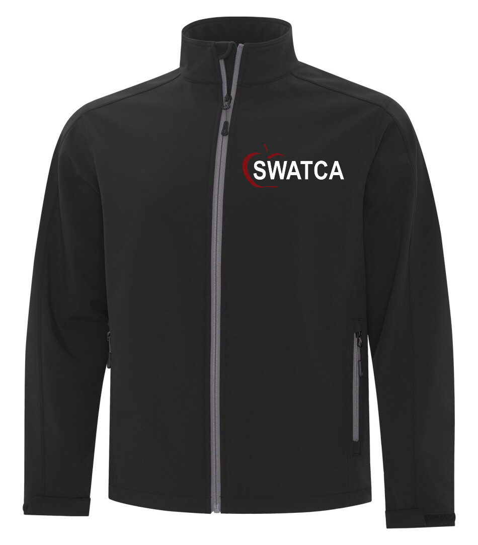 ATC™ GAME DAY™ Soft Shell Jacket, Color: Black/Coal Grey Zip, Design Choice: Design 1