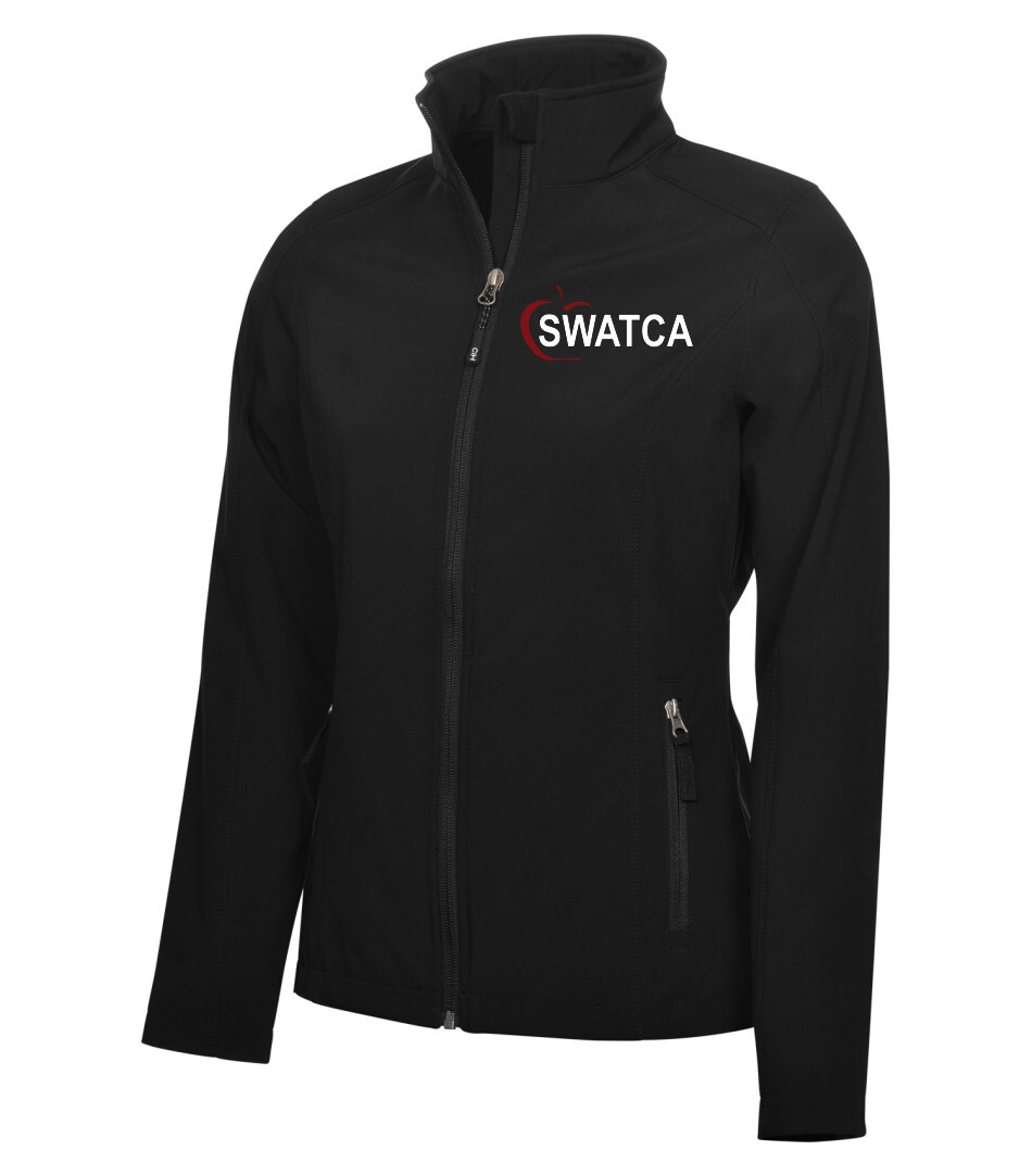 COAL HARBOUR Everyday Ladies&#39; Soft Shell Jacket, Color: Black, Design Choice: Design 1