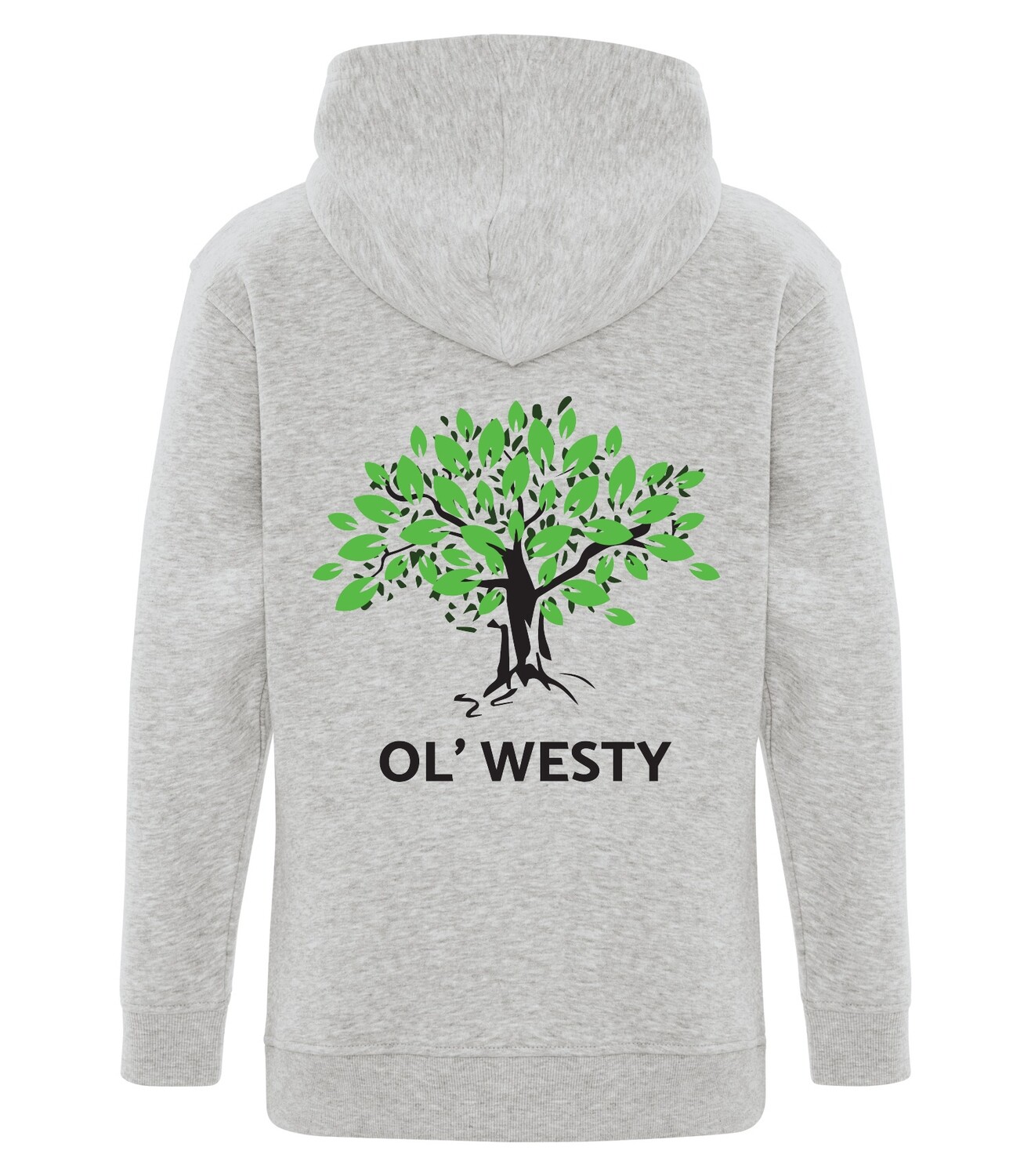 ATC™ ESACTIVE Core Hooded Sweatshirt, Color: Athletic Grey, Ol&#39; Westy tree print on back: Yes
