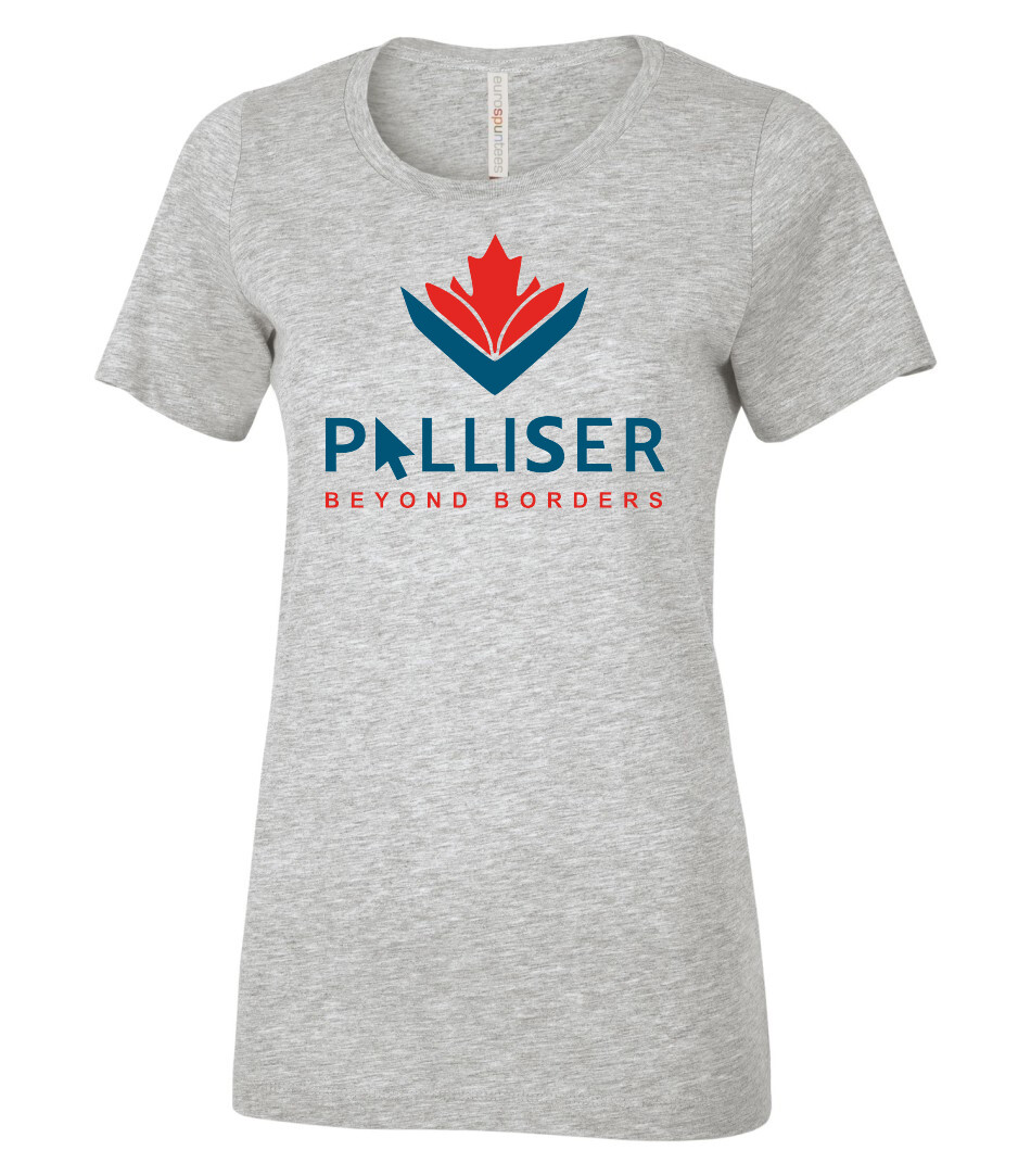 ATC™ EUROSPUN® RING SPUN LADIES&#39; TEE, Color: Athletic Grey, Design Choice: Design 1