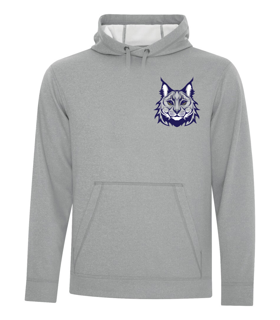 ATC™ GAME DAY™ Fleece Hooded Sweatshirt, Color: Athletic Grey, Design Choice: Design 1, Left Breast Print: Yes