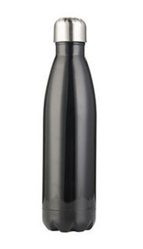 17oz Stainless Steel Coke Shaped Bottle, Color: Black