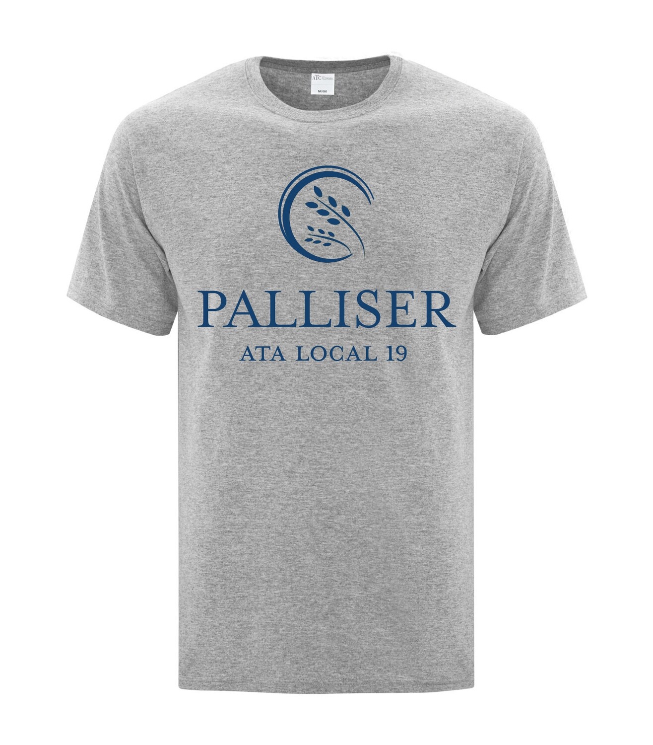 ATC Everyday Cotton Tee, Color: Athletic Heather, Design Choice: Palliser ATA Logo