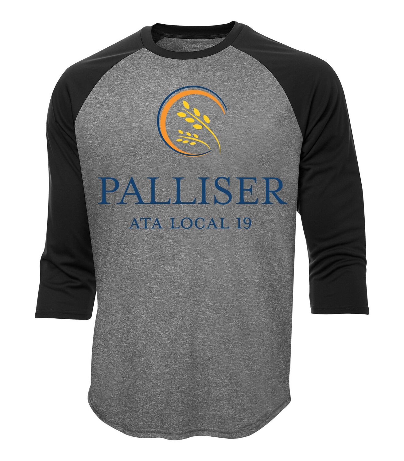 ATC Pro Team Baseball Jersey, Color: Charcoal body/ black sleeves, Design Choice: Palliser ATA Logo