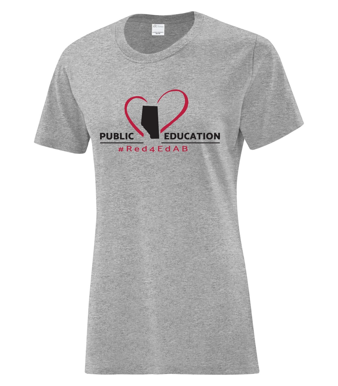 ATC Everday Cotton Ladies' Tee ATC Everday Cotton Ladies' Tee, Color: Athletic Grey, Design Choice: Design 1