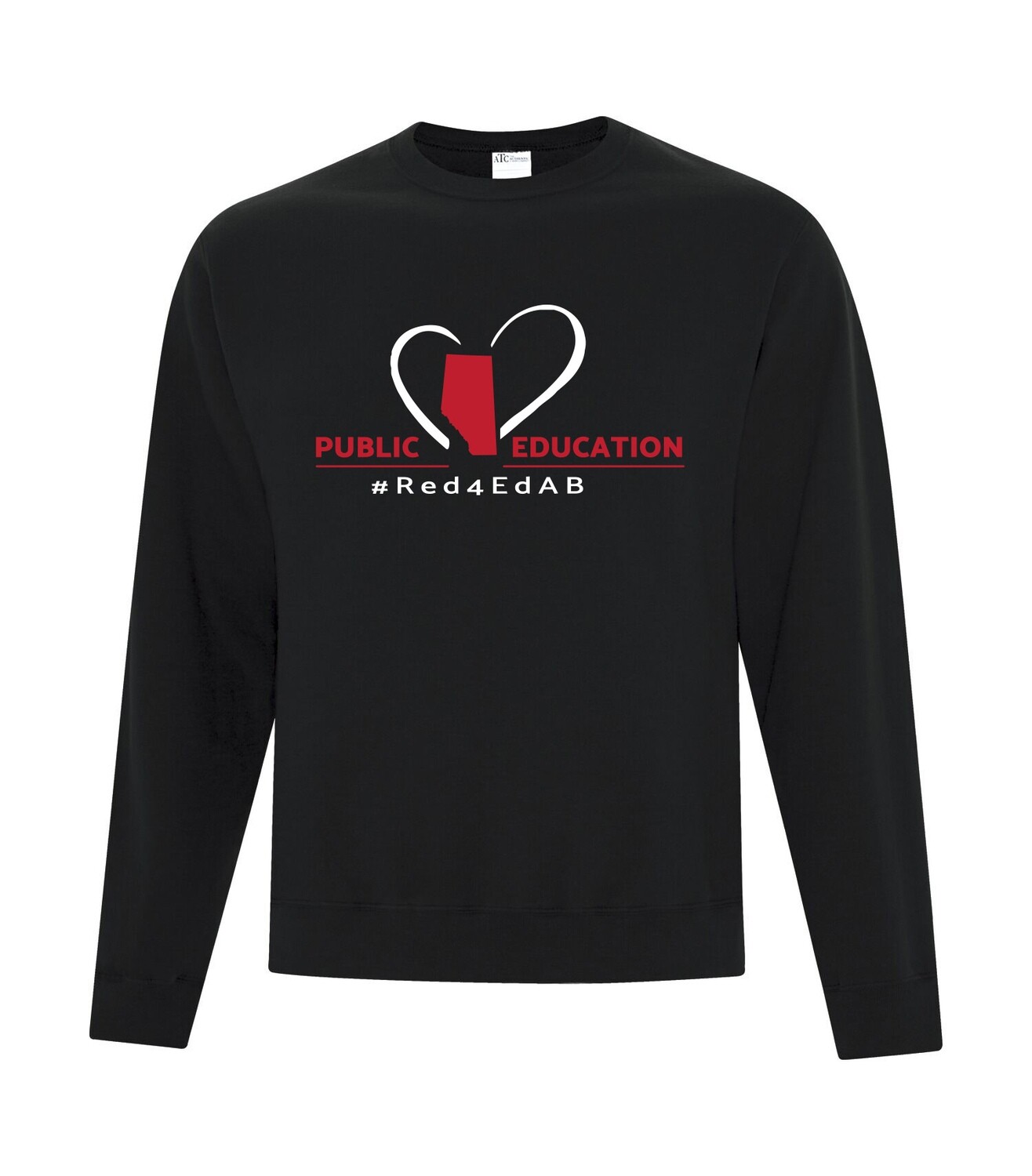 ATC™ EVERYDAY FLEECE CREWNECK SWEATSHIRT, Design Choice: Design 1, Color: Black