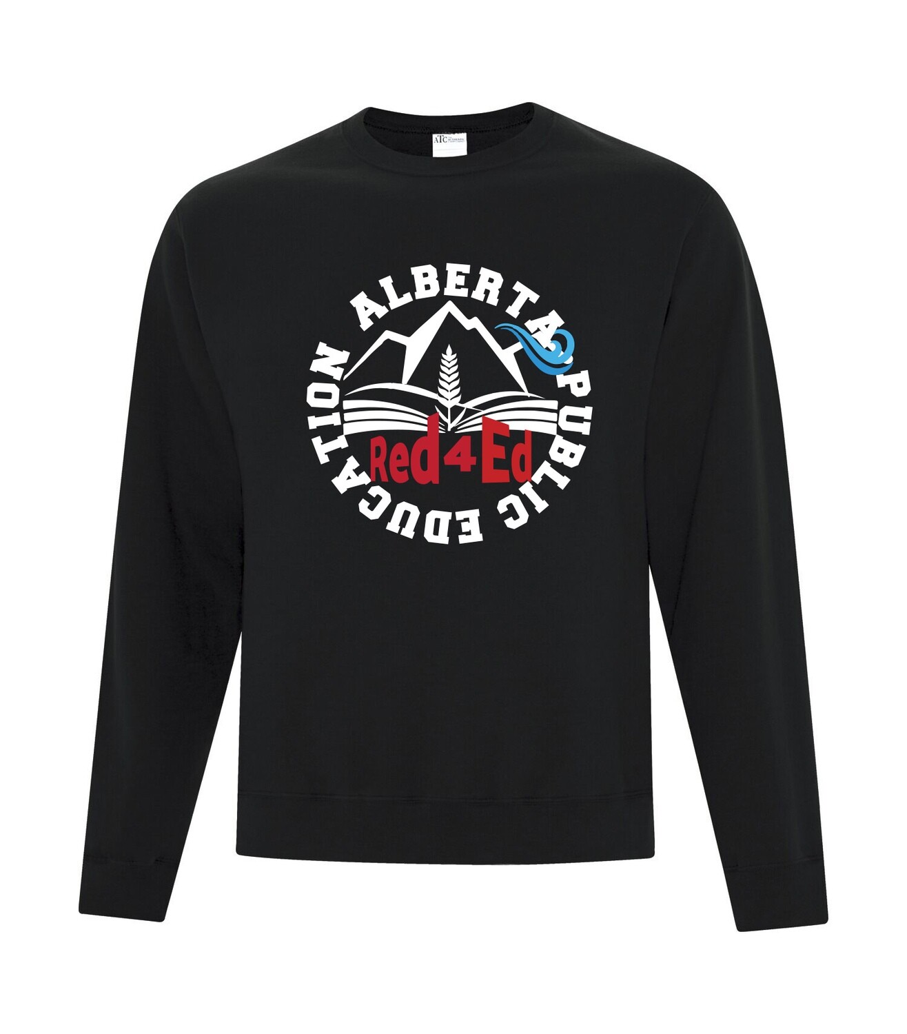 ATC™ EVERYDAY FLEECE CREWNECK SWEATSHIRT, Design Choice: Design 1, Color: Black