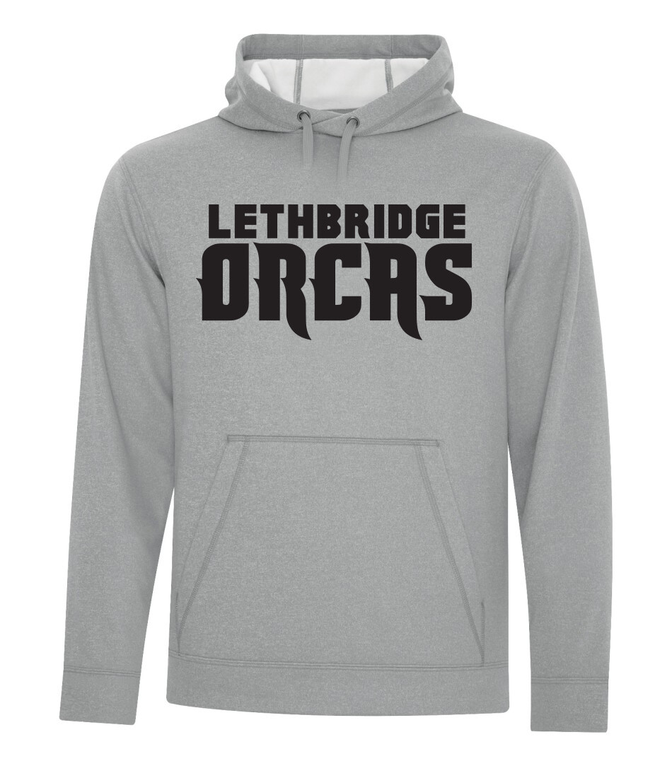 ATC™ GAME DAY™ Fleece Adult and Youth Hooded Sweatshirt, Color: Athletic Grey, Design Choice: Design 1