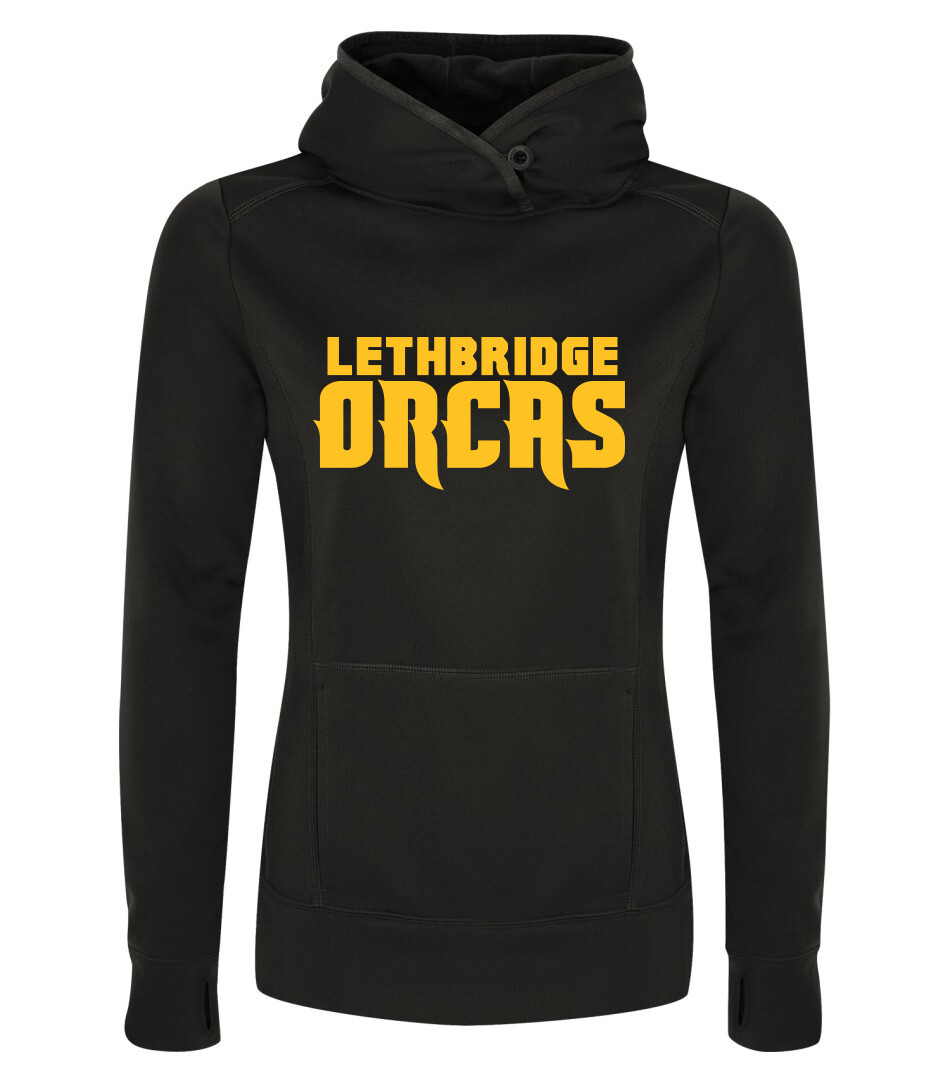 ATC™ GAME DAY Fleece Hooded Ladies' Sweatshirt, Color: Black, Design Choice: Design 1