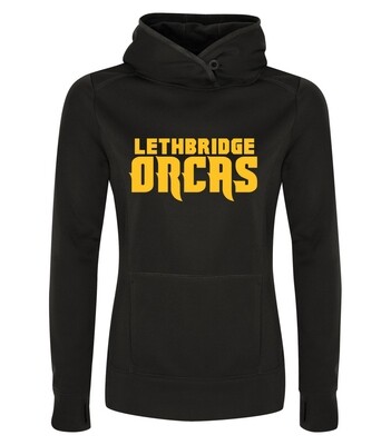 ATC™ GAME DAY Fleece Hooded Ladies&#39; Sweatshirt, Color: Black, Design Choice: Design 1