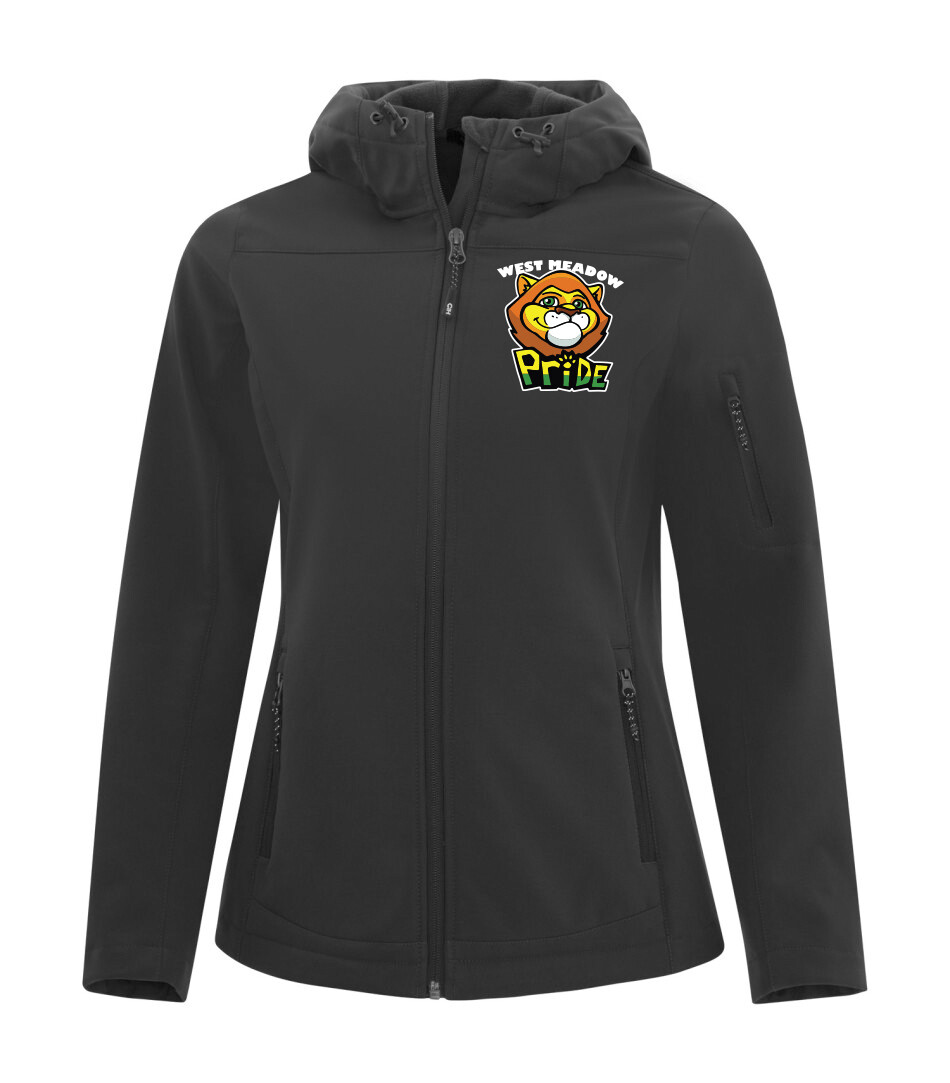 COAL HARBOUR Essential Hooded Soft Shell Ladies&#39; Jacket, Color: Black, Design Choice: Design 1