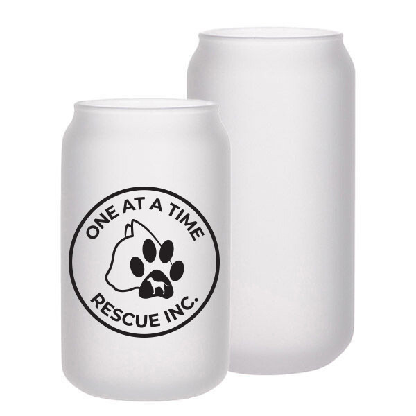 13oz Frosted Beer Can Glass