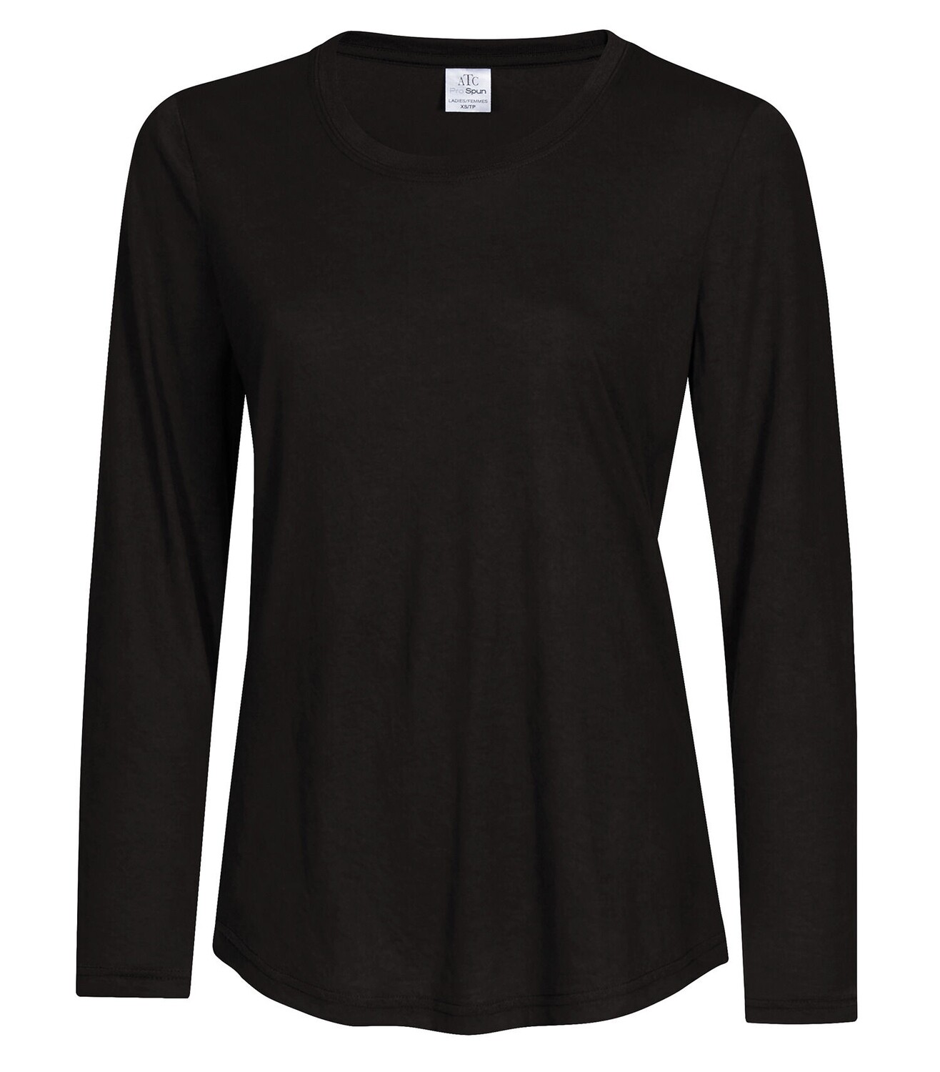 ATC™ PRO SPUN™ Long Sleeve Ladies' Tee, Color: Black