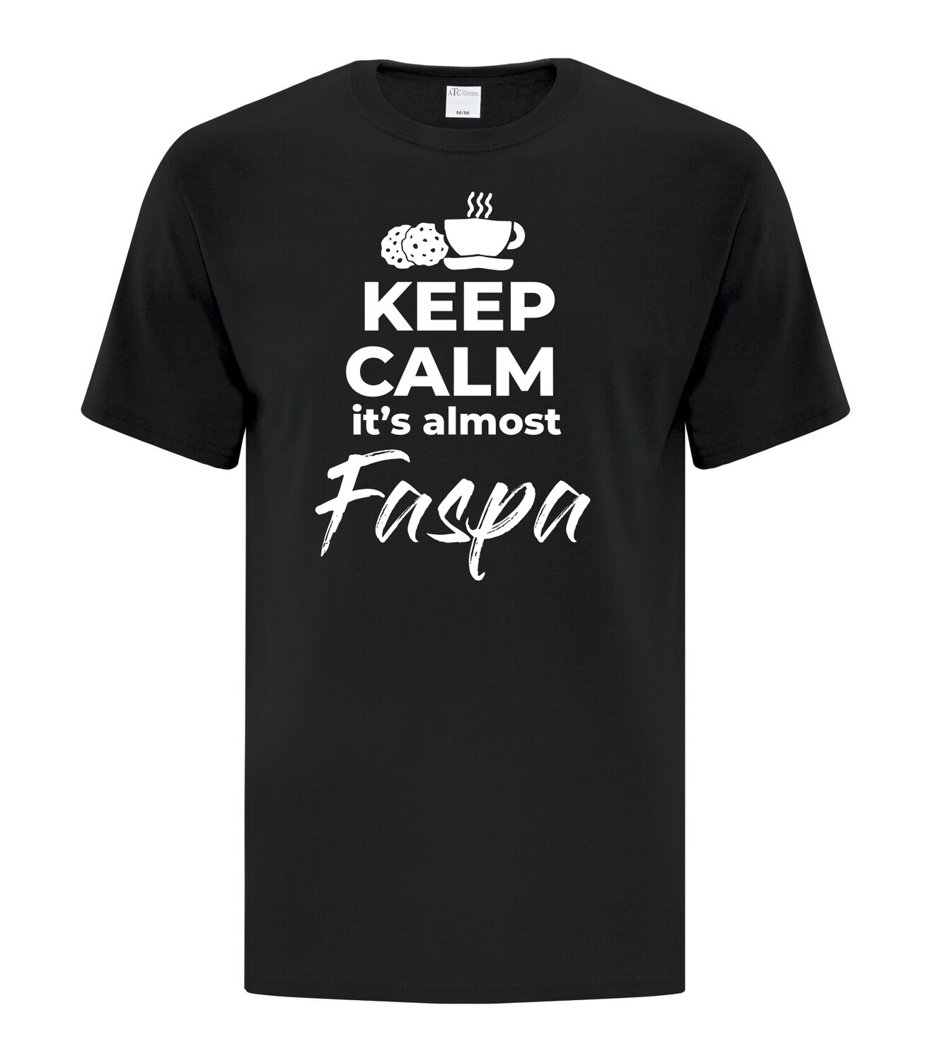 Faspa Shirt (Adult and Youth Cotton Tee), Color: Black, Design Choice: Faspa design 1