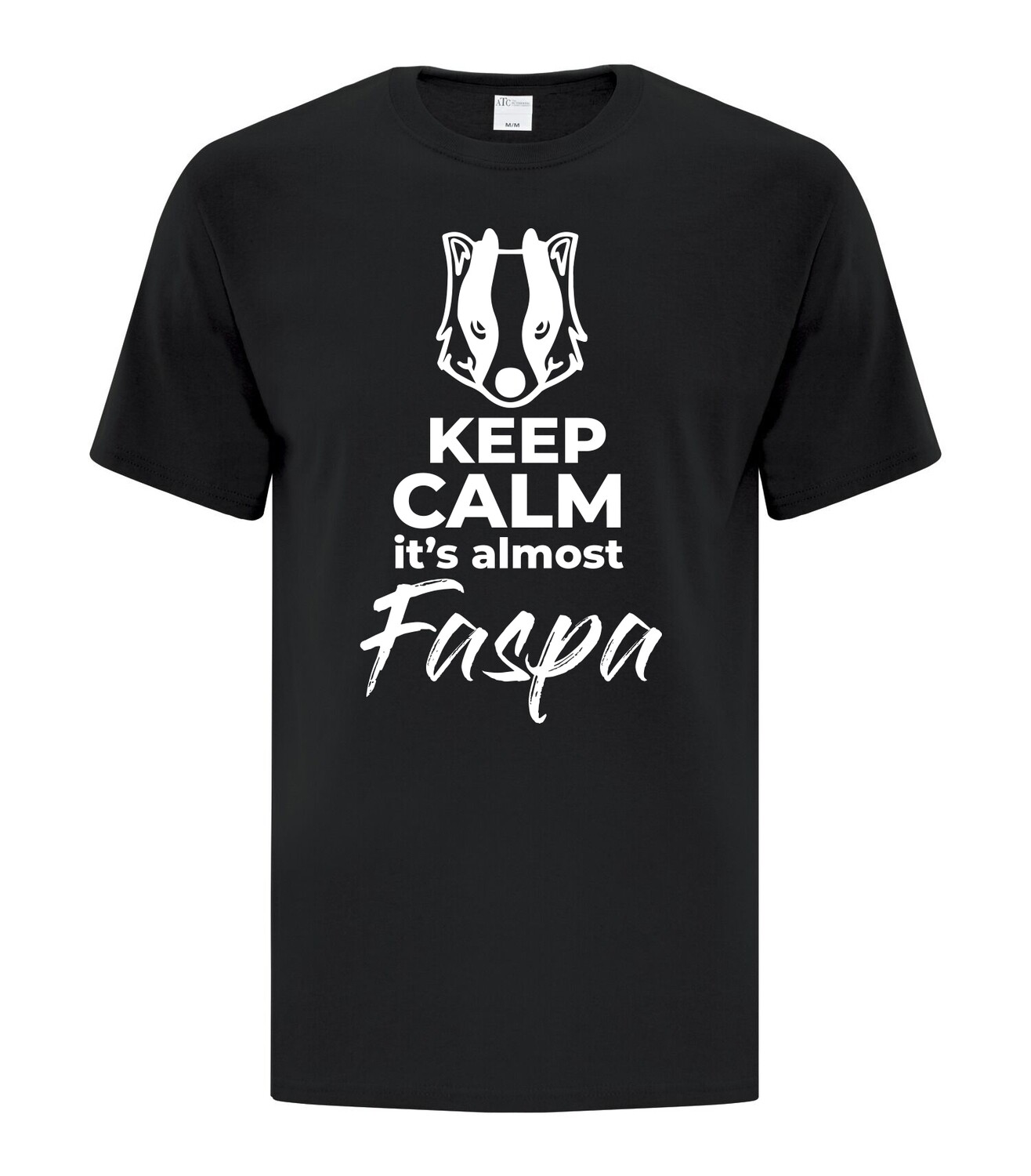 Faspa Shirt (Adult and Youth Cotton Tee), Color: Black, Design Choice: Faspa Design