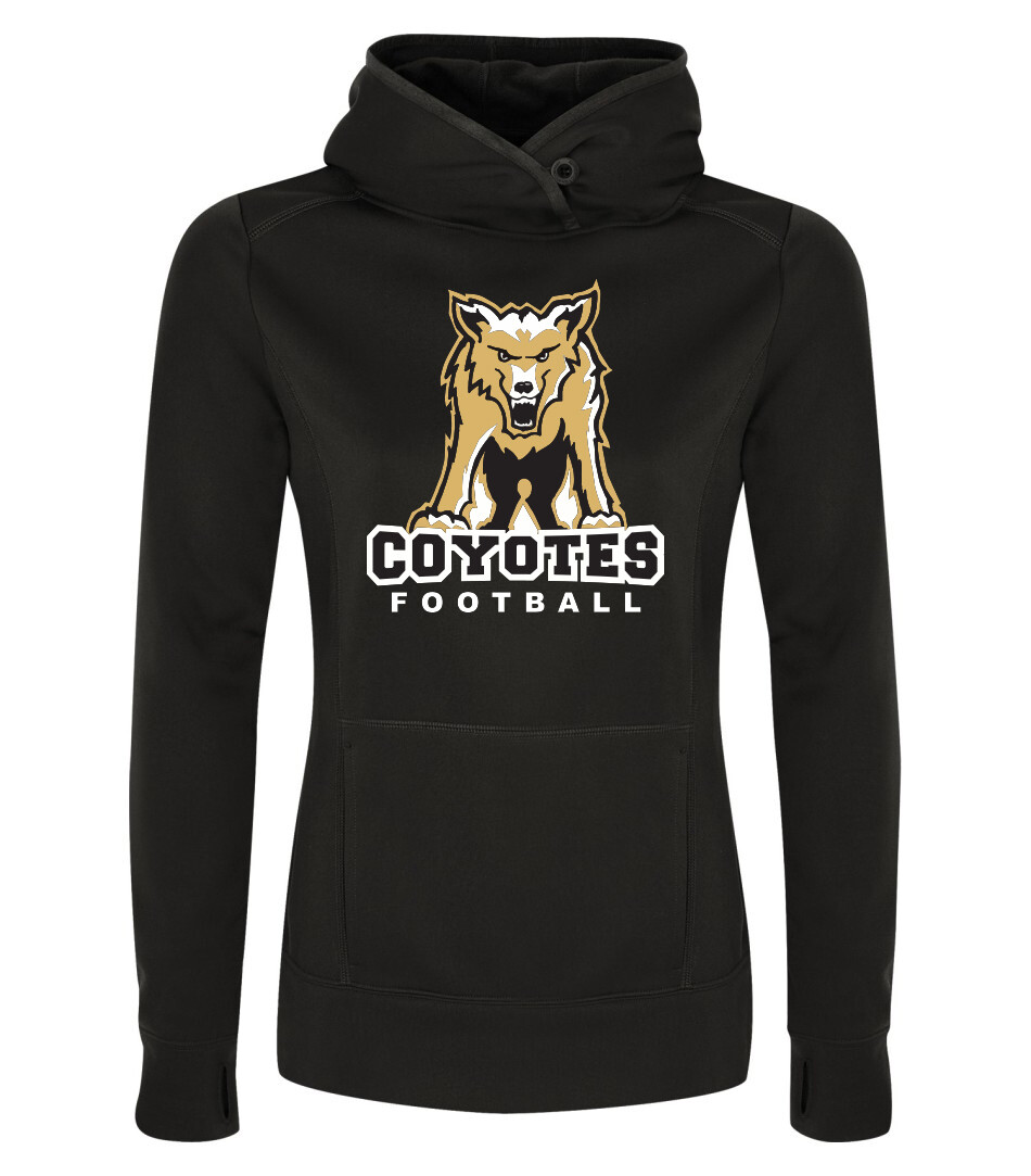 ATC™ GAME DAY Fleece Hooded Ladies&#39; Sweatshirt, Color: Black, Design Choice: Design 1