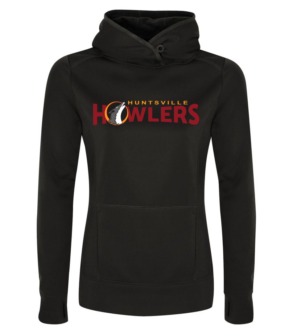 ATC™ GAME DAY™ FLEECE HOODED LADIES&#39; SWEATSHIRT, Color: Black, Design Choice: Design 1