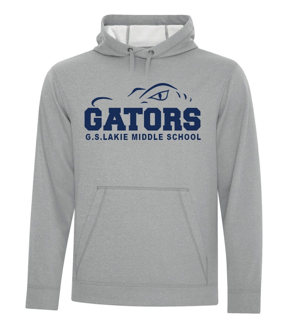 ATC™ GAME DAY™ Fleece Adult and Youth Hooded Sweatshirt, Color: Athletic Grey, Design Choice: Design 1