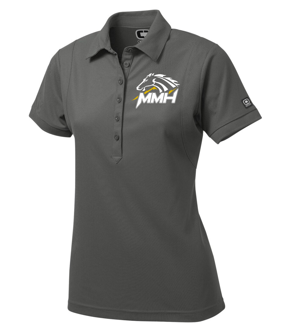 OGIO Jewel Ladies&#39; Polo, Color: Diesel Grey, Design Choice: Design 1