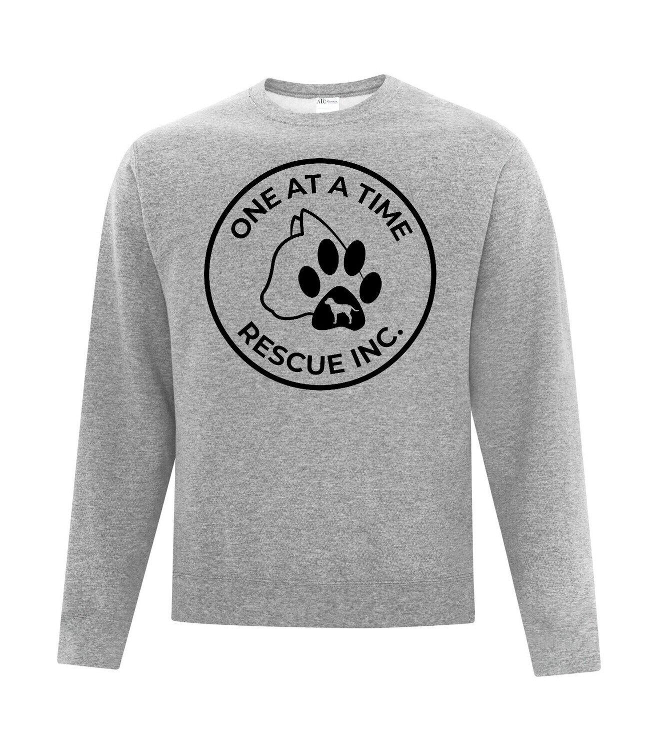 ATC™ EVERYDAY FLEECE CREWNECK SWEATSHIRT, Color: Athletic Heather, Design Choice: Design 1