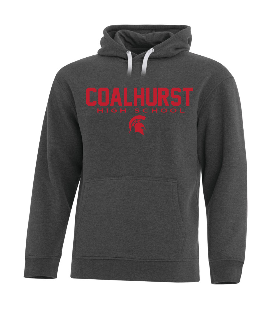 ATC ESACTIVE Core Hooded 15.7 oz Sweatshirt, Color: Charcoal Heather, Design Choice: Design 1