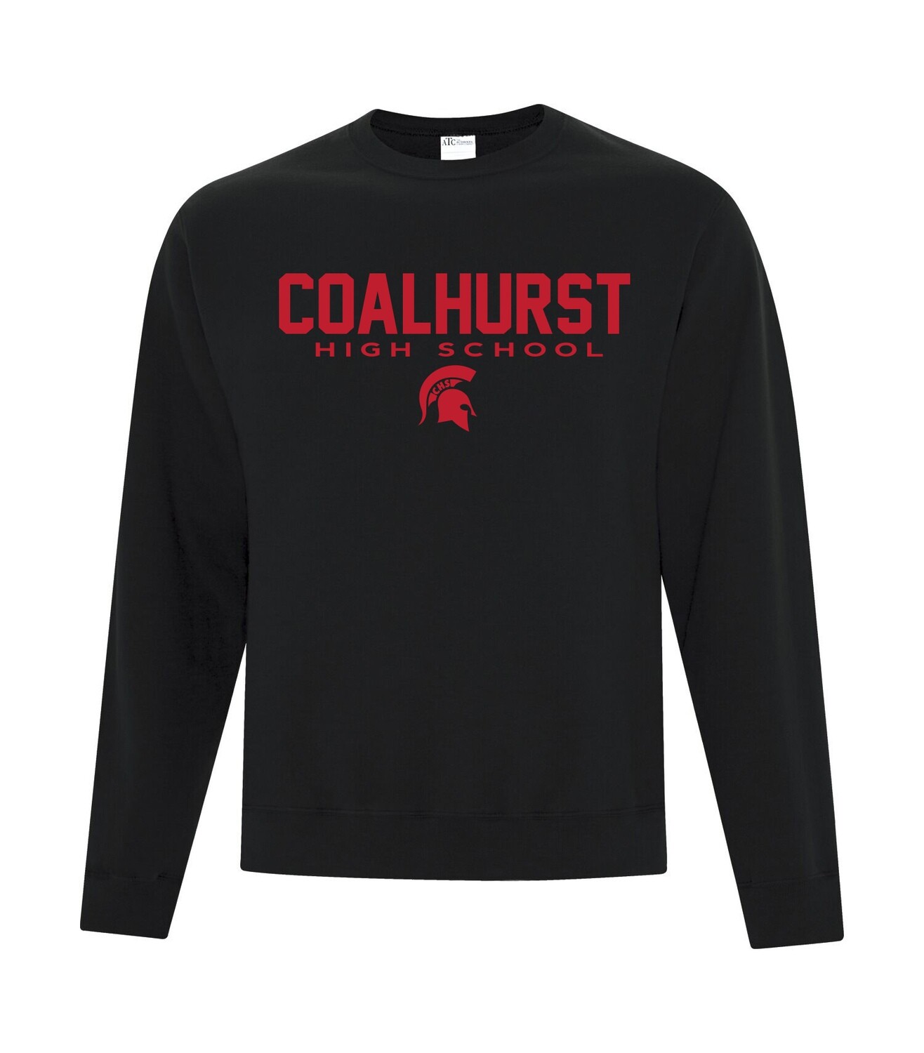 ATC™ EVERYDAY FLEECE CREWNECK SWEATSHIRT, Color: Black, Design Choice: Design 1