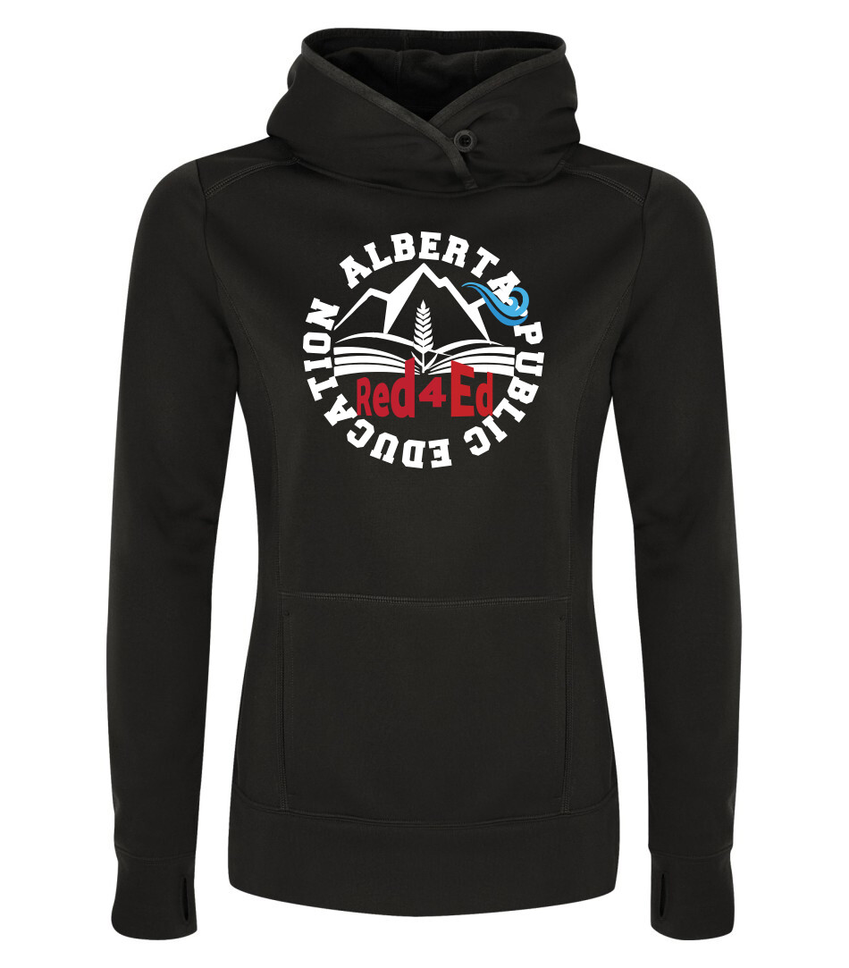 ATC™ GAME DAY Fleece Hooded Ladies&#39; Sweatshirt, Color: Black, Design Choice: Design 1