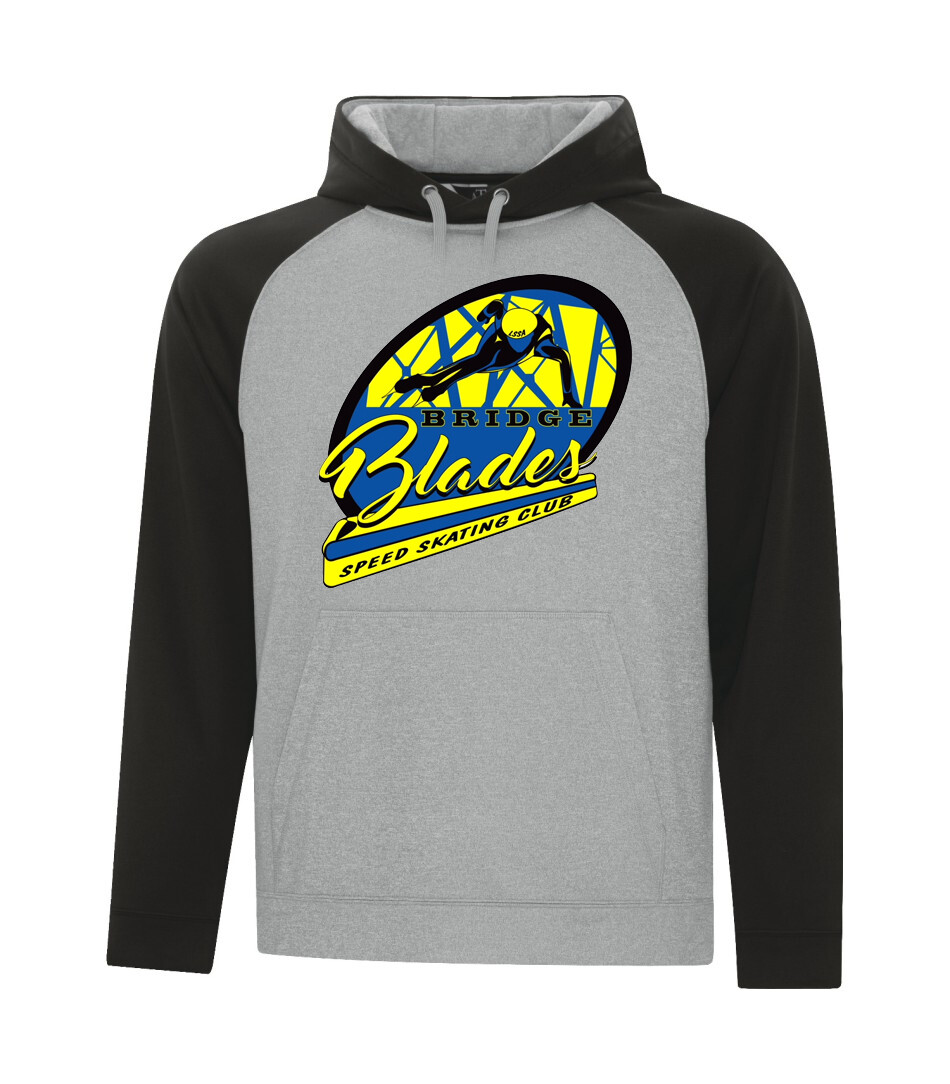 ATC™ GAME DAY™ Adult and Youth Fleece Two Tone Hooded Sweatshirt ATC™ GAME DAY™ Adult and Youth Fleece Two Tone Hooded Sweatshirt, Color: Athletic Grey/ Black sleeves