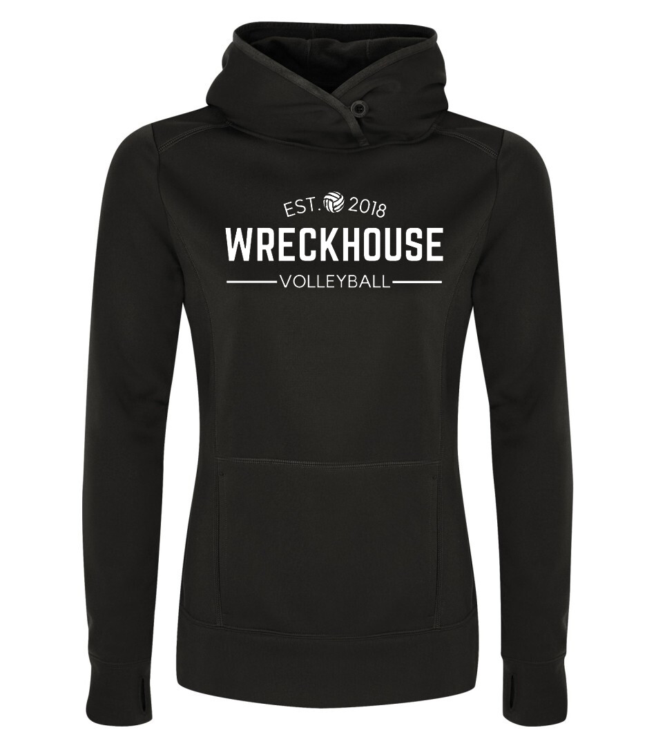 ATC™ GAME DAY Fleece Hooded Ladies&#39; Sweatshirt, Color: Black, Design Choice (click to view): Design 2