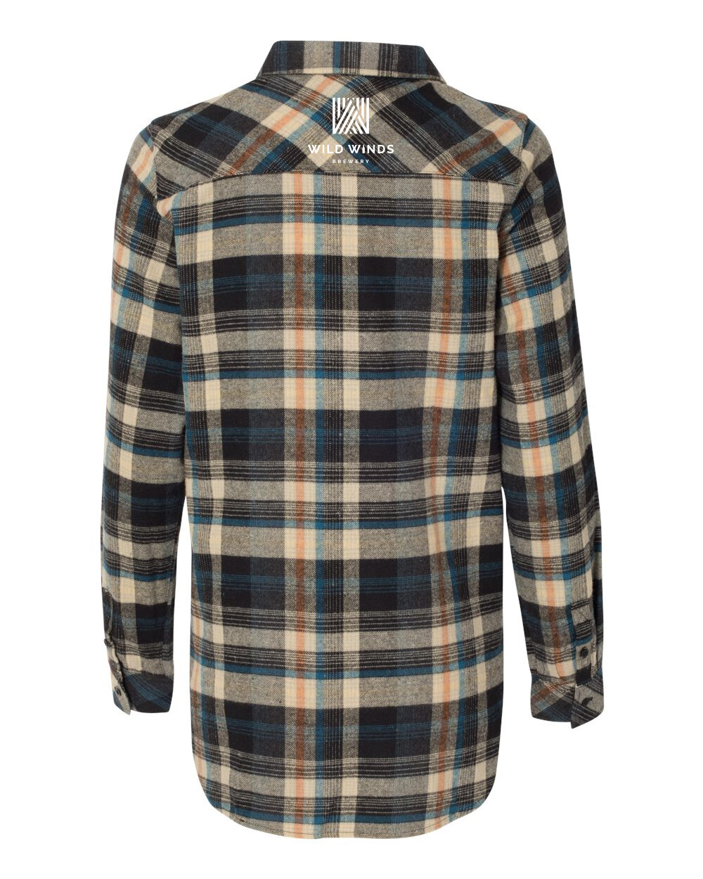 Women&#39;s Yarn-Dyed Long Sleeve Flannel Shirt, Color: Dark Khaki