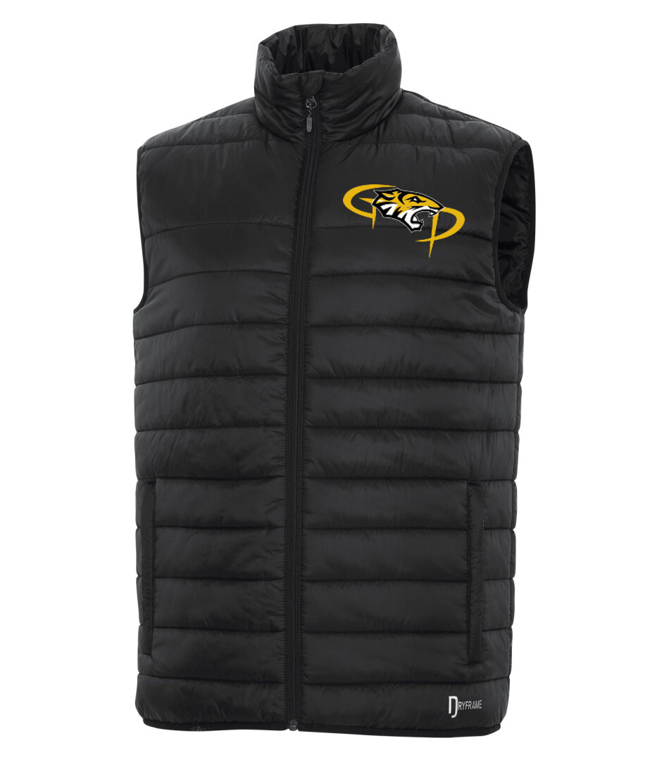 DRYFRAME® DRY TECH Insulated Vest, Color: Black, Design Choice: Design 2
