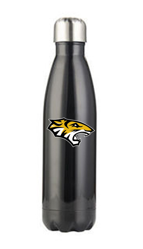 17oz Stainless Steel Coke Shaped Bottle, Color: Black, Design Choice: Design 1