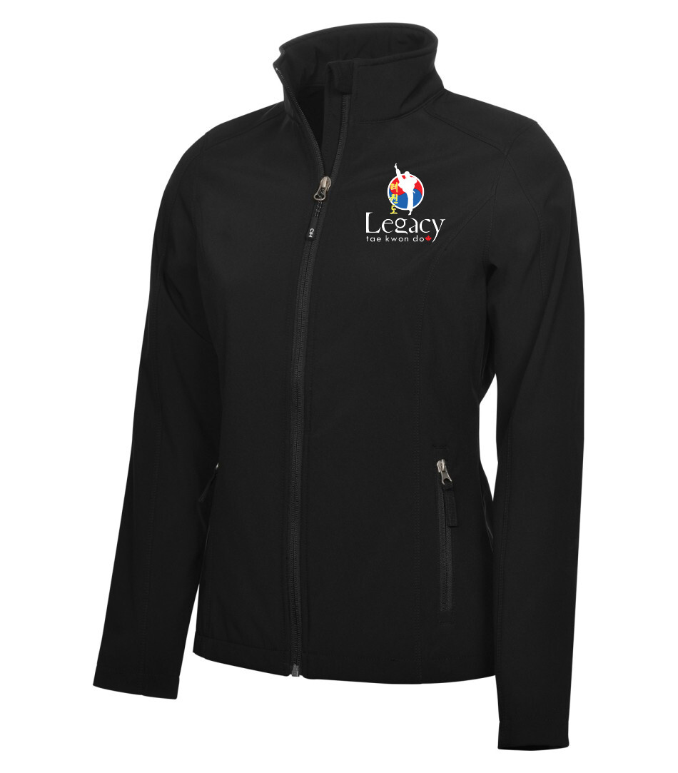 COAL HARBOUR Everyday Soft Shell Ladies&#39; Jacket, Color: Black, Design Choice: Design 4