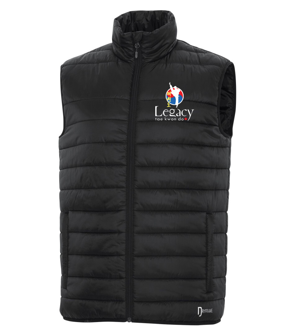 DRYFRAME® DRY TECH Insulated Vest, Color: Black, Design Choice: Design 4