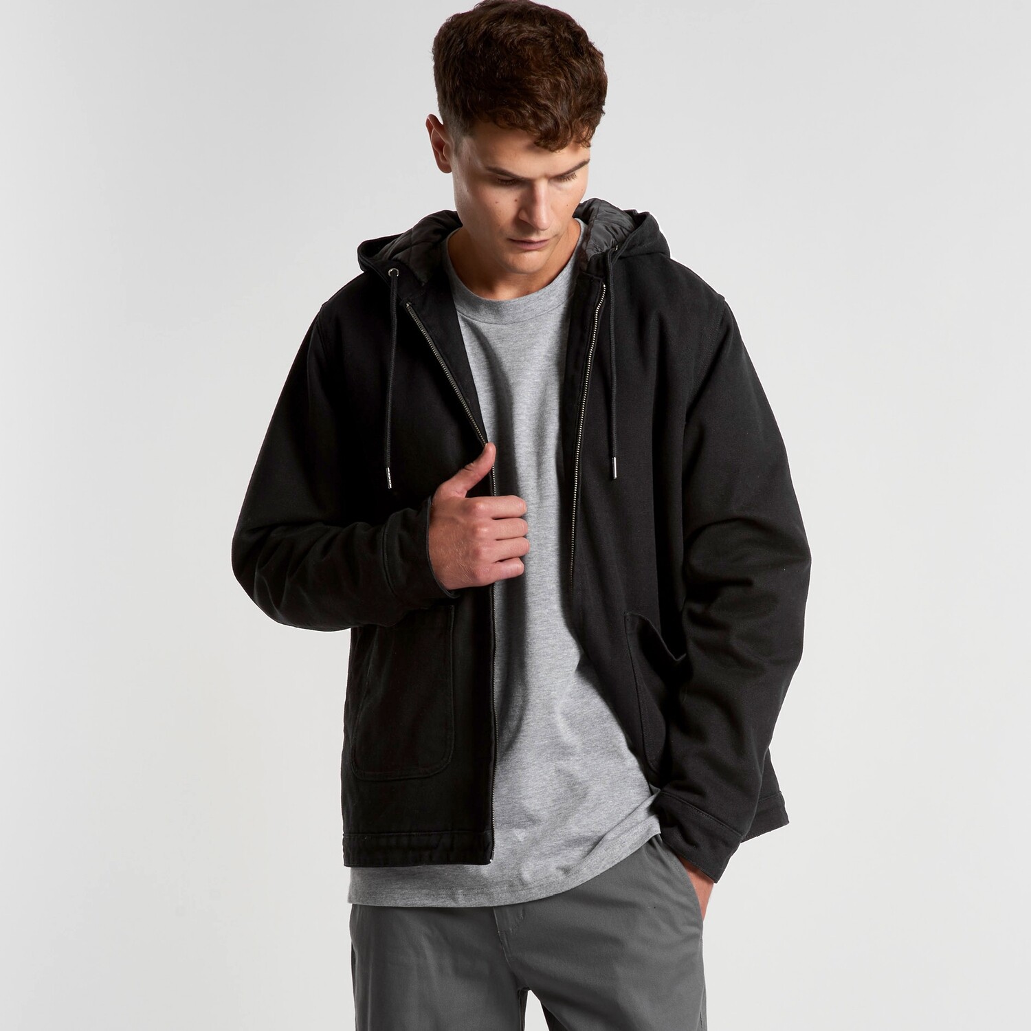 MENS CANVAS HOODED JACKET